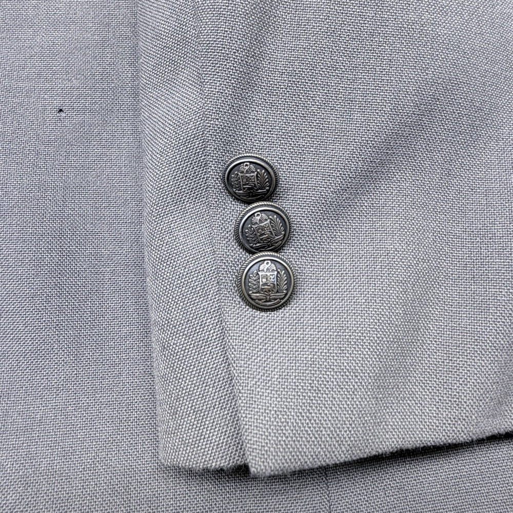 🟡 Croft & Barrow Wrinkle-Resistant Blazer Sport Coat Men's Size 46S Gray - Picture 6 of 12